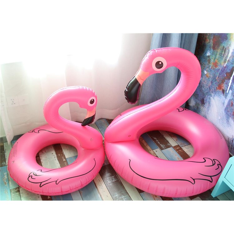 PVC Inflatable Flamingo Shaped Pool Float Lounge Swimming Ring (120cm)-4