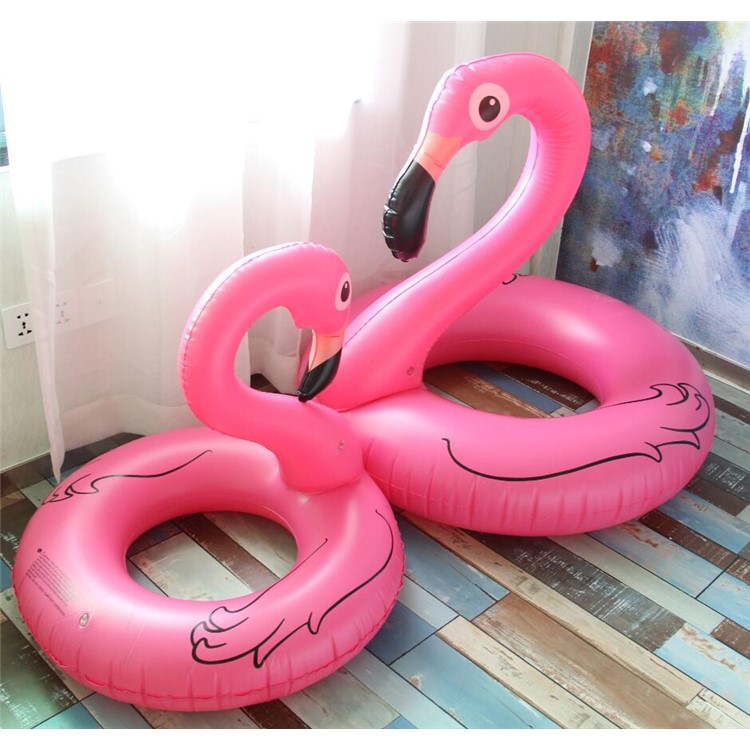 PVC Inflatable Flamingo Shaped Pool Float Lounge Swimming Ring (120cm)-6
