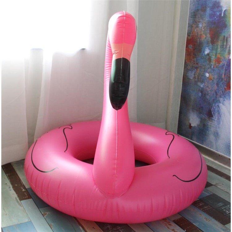 PVC Inflatable Flamingo Shaped Pool Float Lounge Swimming Ring (120cm)-7