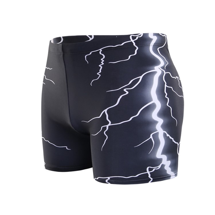 Lightning Flash Pattern Men's Beach Shorts Board Swimming Trunks Beach Pants - Black / XXXL-2