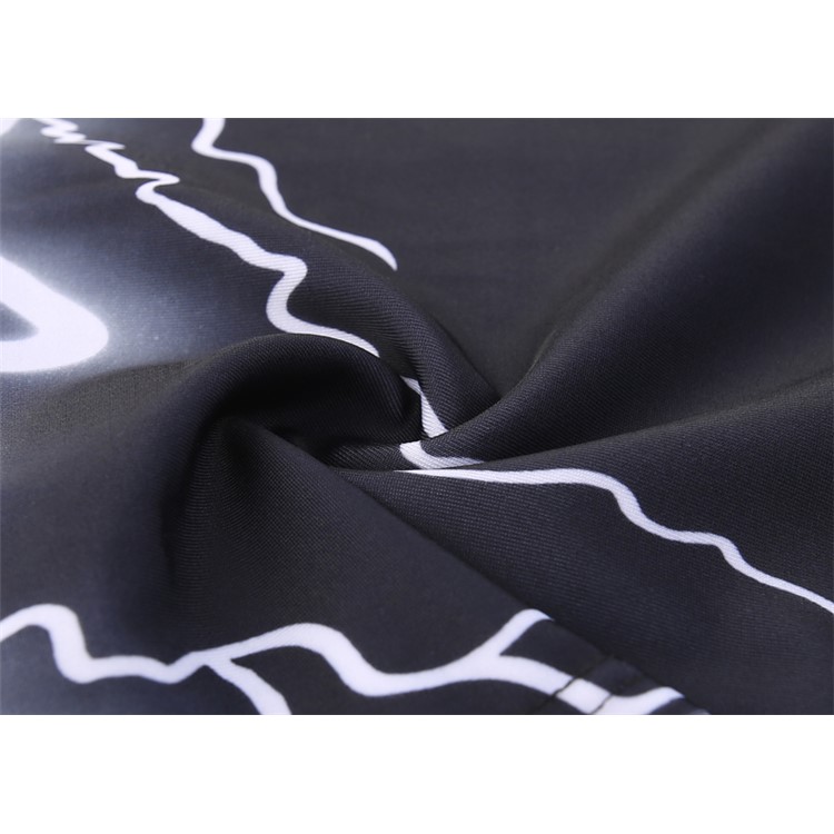 Lightning Flash Pattern Men's Beach Shorts Board Swimming Trunks Beach Pants - Black / XXXL-5