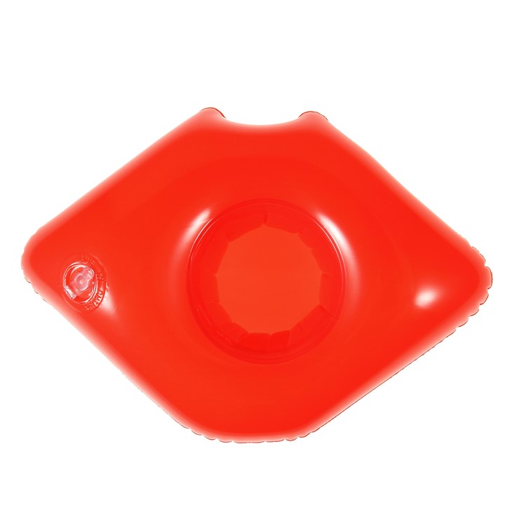 Red Lip Pattern Inflatable Drink Holder Floating Cup Coasters for Pool Party-3