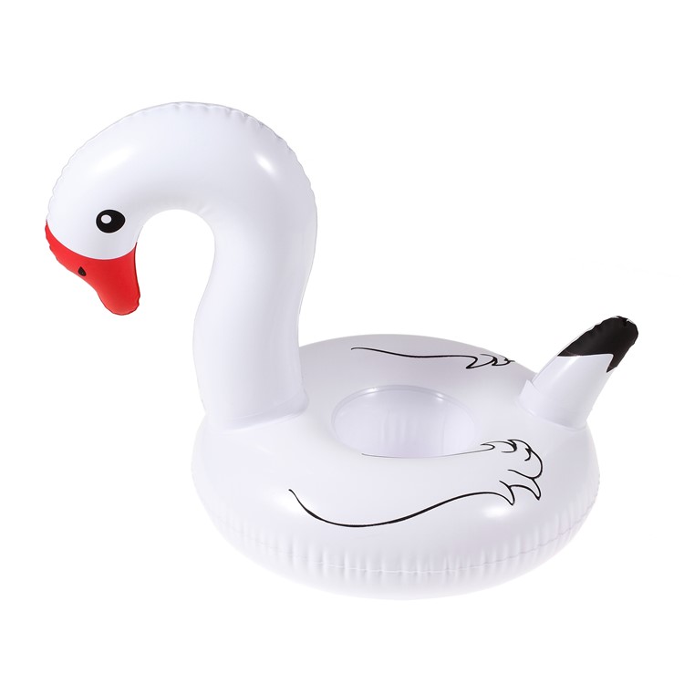 Swan Pattern Inflatable Drink Holder Floating Cup Coasters for Pool Party-2