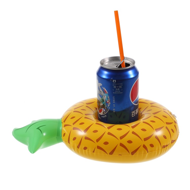 Pineapple Pattern Inflatable Drink Holder Floating Cup Coasters for Pool Party-1
