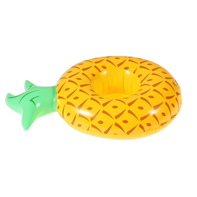 Pineapple Pattern Inflatable Drink Holder Floating Cup Coasters for Pool Party-3