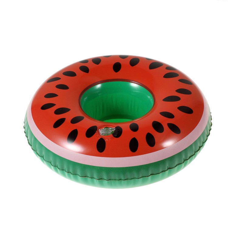 Watermelon Pattern Inflatable Drink Holder Floating Cup Coasters for Pool Party-2