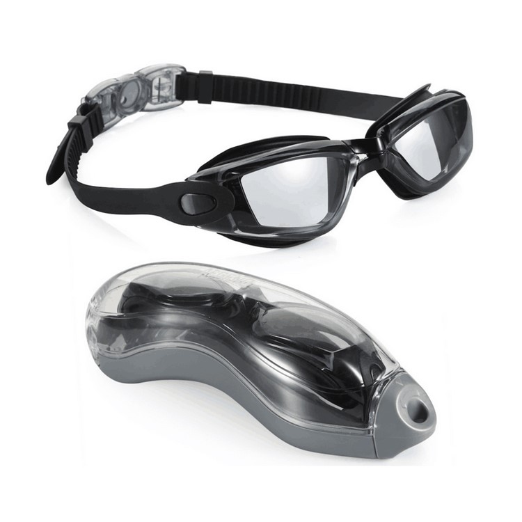 Swimming Goggles No Leaking Anti Fog UV Protection Swim Goggles with Free Protection Case - Black-9