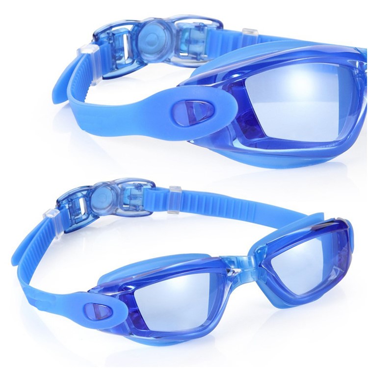 Clear Version Swimming Goggles No Leaking Anti Fog UV Protection Swim Goggles with Free Protection Case - Blue-2