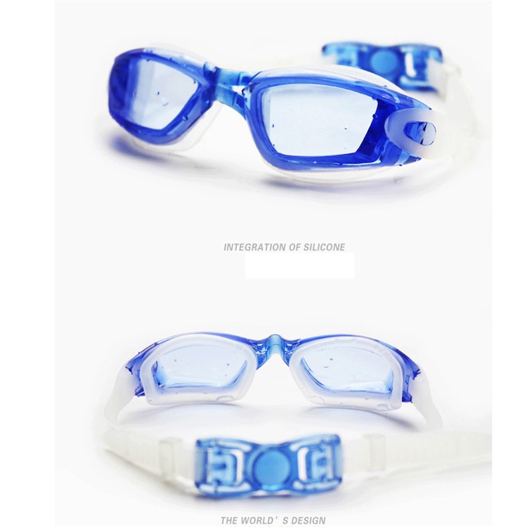 Clear Version Swimming Goggles No Leaking Anti Fog UV Protection Swim Goggles with Free Protection Case - Blue-3