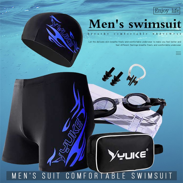 Wholesale YUKE Men's Jammer Swimsuit Shorts + Swim Goggles + Swimwear