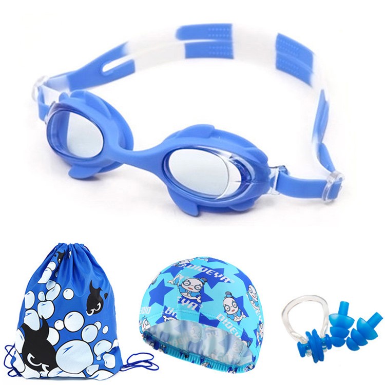 Niños Que Nadan Gafas Gafas Antiniebla Gafas De Natación Gafas Fijas Protección UV Ajustable - Pescado Azul-1