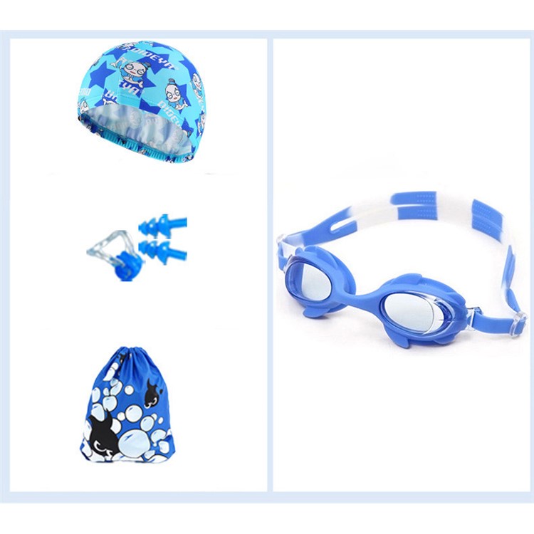 Niños Que Nadan Gafas Gafas Antiniebla Gafas De Natación Gafas Fijas Protección UV Ajustable - Pescado Azul-2