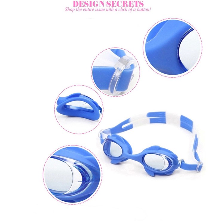 Niños Que Nadan Gafas Gafas Antiniebla Gafas De Natación Gafas Fijas Protección UV Ajustable - Pescado Azul-3