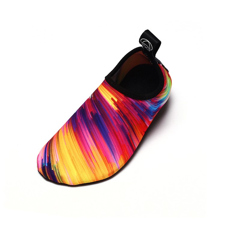 Water Socks Durable Aqua Barefoot Shoes Beach Pool Swimming Snorkeling Shoes - Rainbow Colors, Size: 36-1