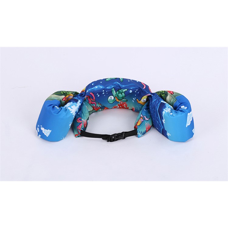 EPE Life Jacket Swimsuit Vest and Arm Rings for Children - Blue/Under Water World-7