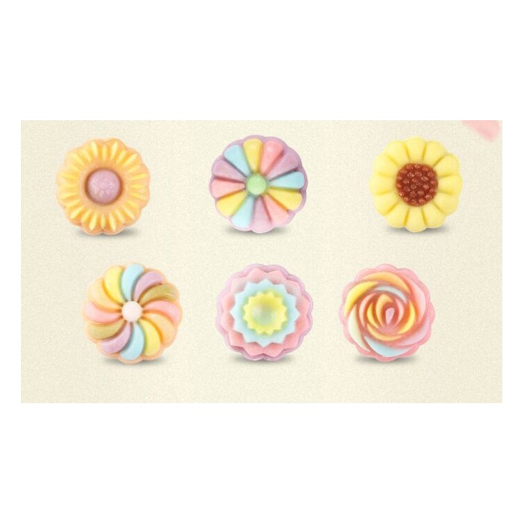 Two Sets Mooncake Maker Mold Homemade Mooncake Kitchen DIY Tool - Triangle and Flower Shape-13