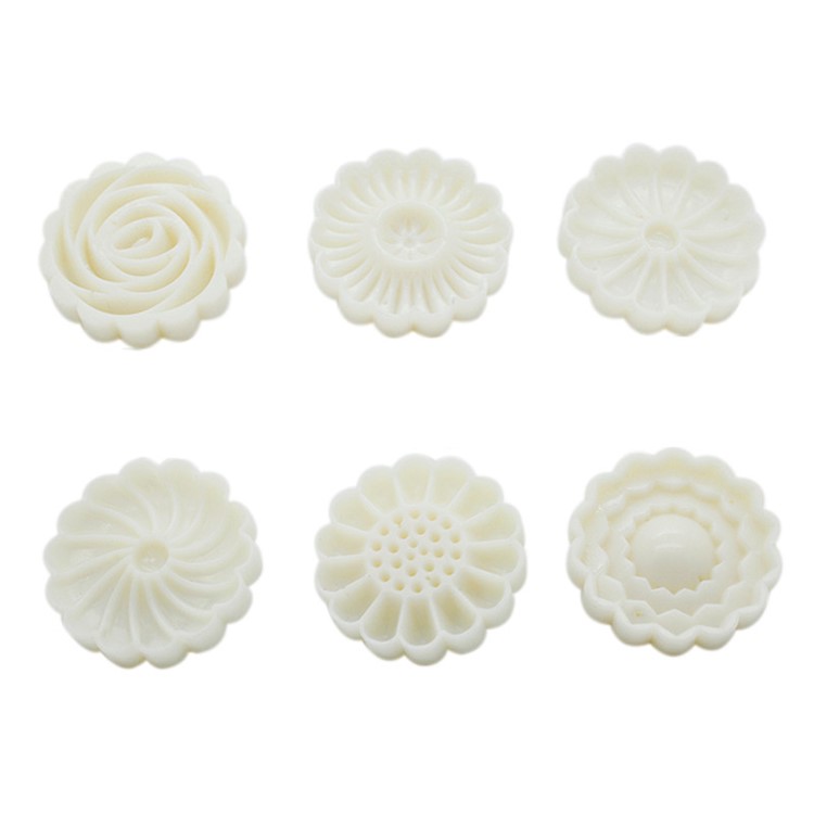Two Sets Mooncake Maker Mold Homemade Mooncake Kitchen DIY Tool - Triangle and Flower Shape-24