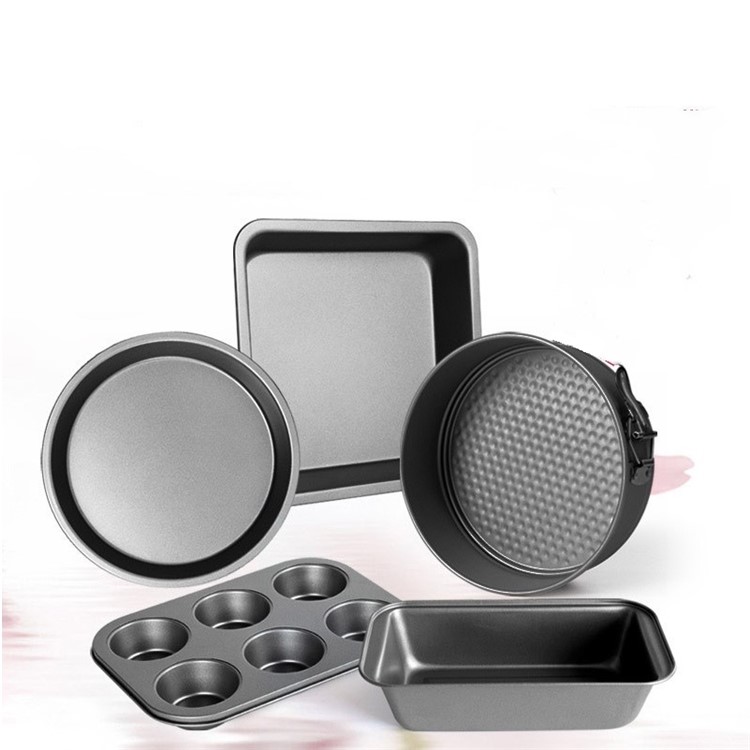 5-Piece Non-Stick Stainless Steel Bakeware Set (Pizza/Muffin/Loaf/Cake Pan/Baking Sheet)-1