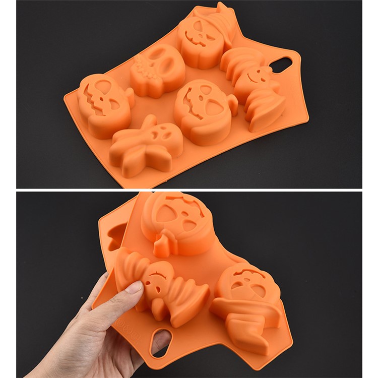 Safety Silicone Halloween Decor DIY Chocolates Ice Cube Cake Mold Cooking Baking Mold-7