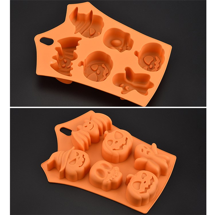 Safety Silicone Halloween Decor DIY Chocolates Ice Cube Cake Mold Cooking Baking Mold-8