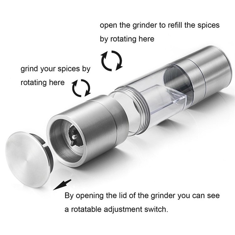 Double-ended Manual Salt Pepper Shaker Grinder with Ceramic Grinding Core-14