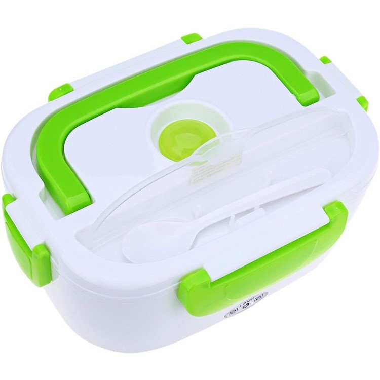 Portable Electric Lunch Box Food Heater Lunch Heater with Removable Stainless Steel Container - Green / EU Plug-4