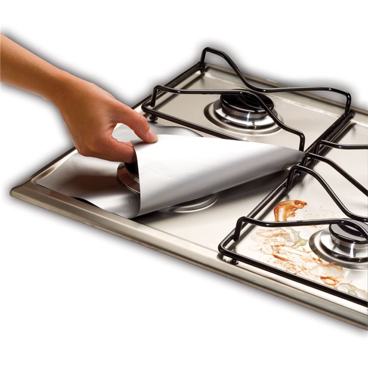 6PCS Non Stick Heat Resistant Gas Stove Burner Covers Protectors-12