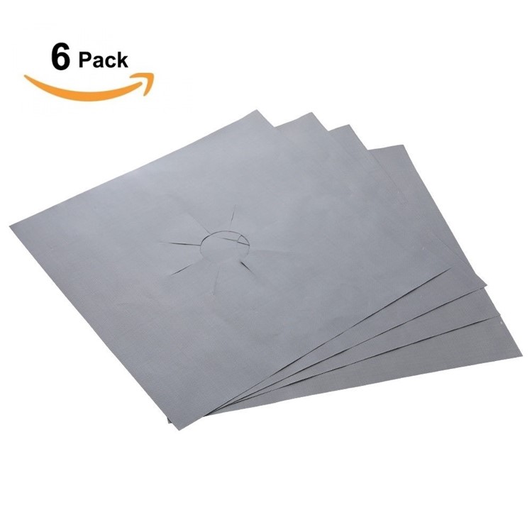 6PCS Non Stick Heat Resistant Gas Stove Burner Covers Protectors-9