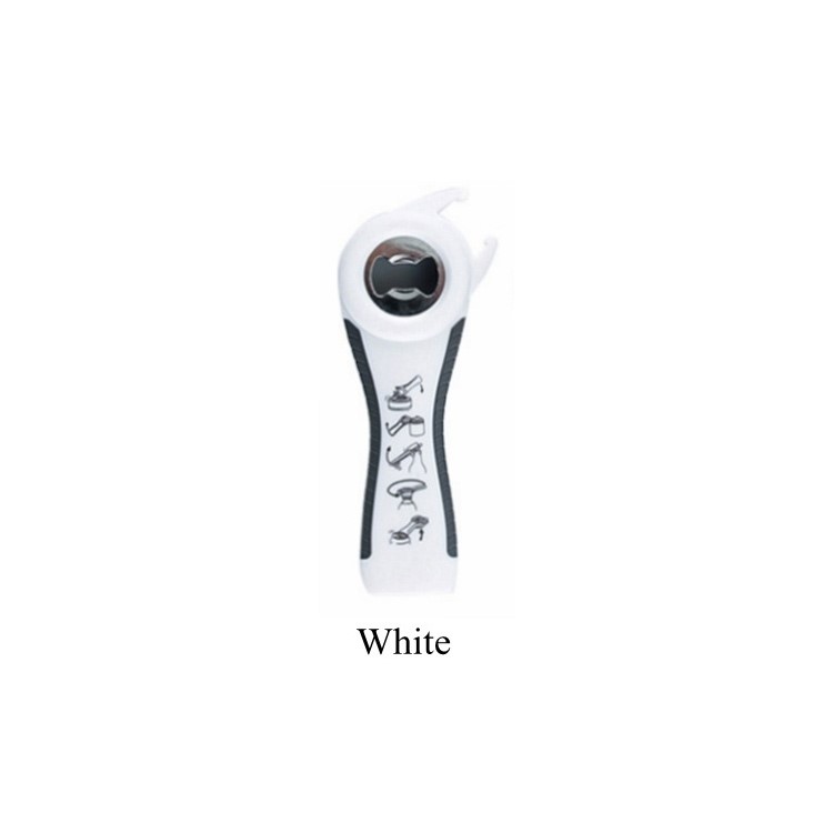 Portable Multifunctional Manual Can Opener Bottle Opener Stainless Steel Beer Soda Pops Opener - White-1