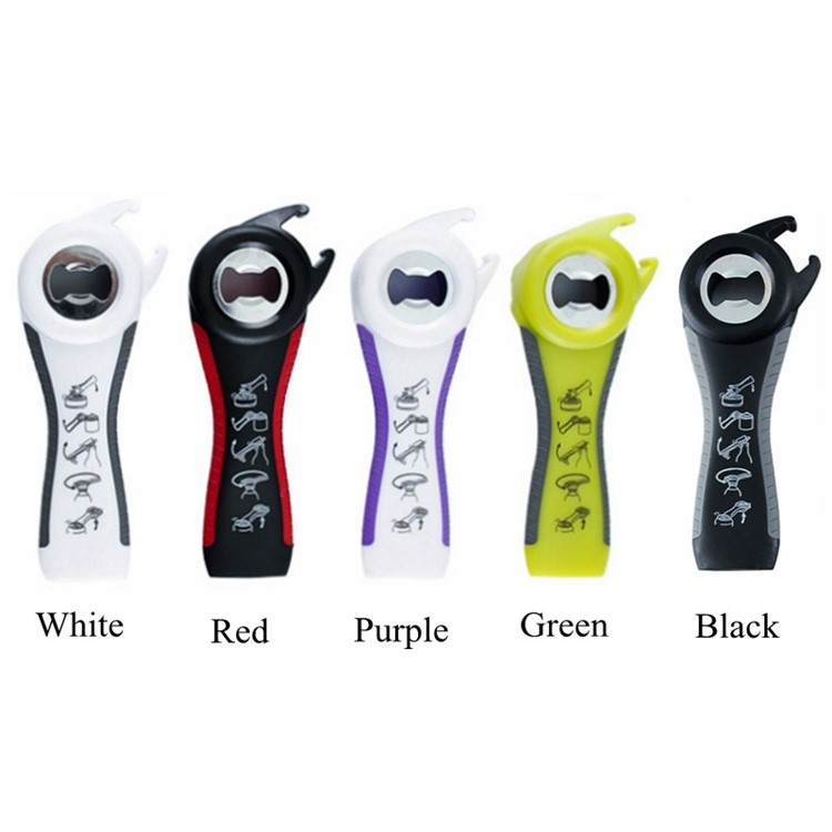 Portable Multifunctional Manual Can Opener Bottle Opener Stainless Steel Beer Soda Pops Opener - White-2