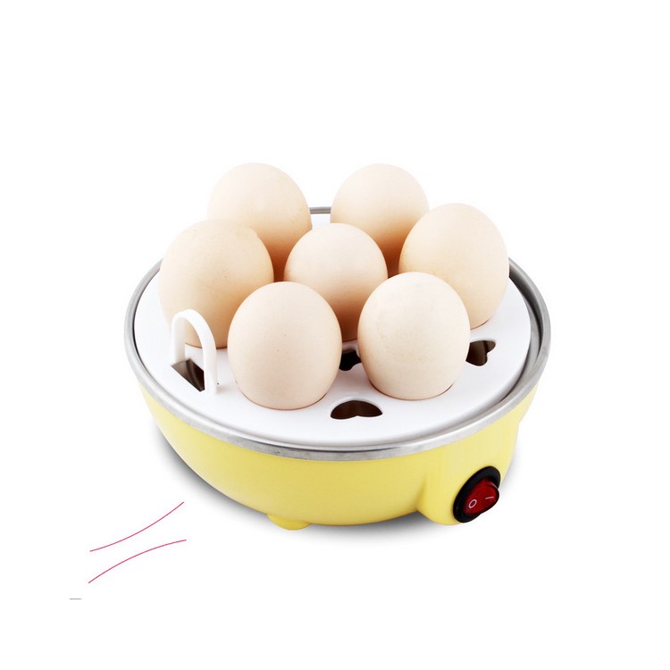 Multi-functional 350W Food Warmer Automatic Easy Egg Cooker with 7 Egg Capacity - Yellow / EU Plug-2