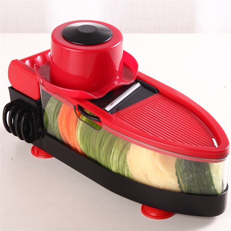 Vegetable Slicer Cutter, Peeler, Hand Protector, Storage Container with 6 Interchangeable Blades-14