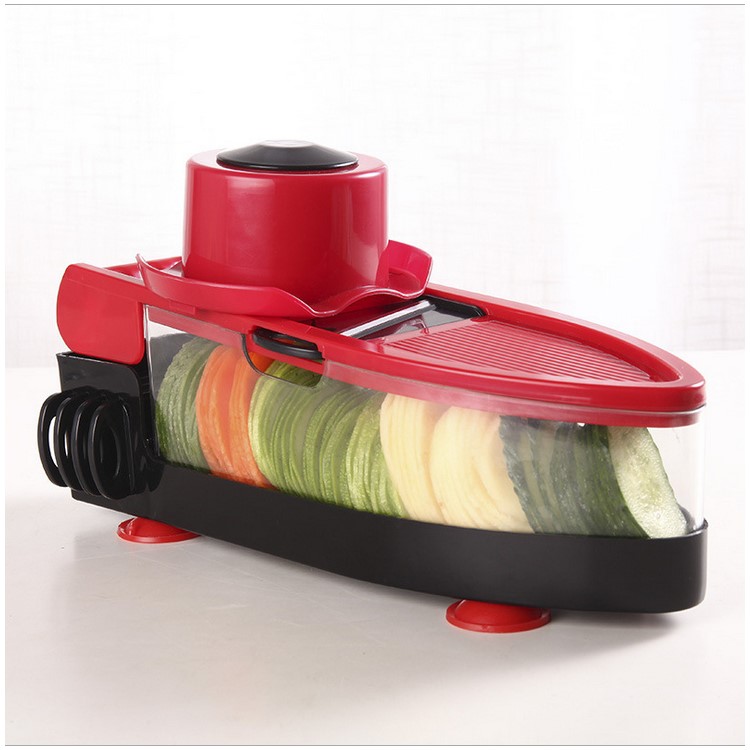Vegetable Slicer Cutter, Peeler, Hand Protector, Storage Container with 6 Interchangeable Blades-16