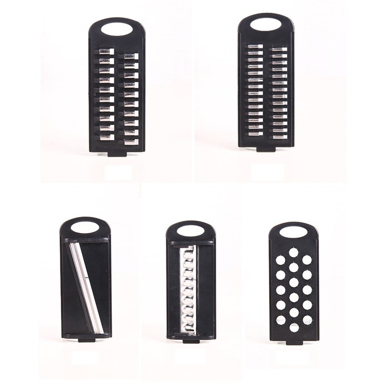 Vegetable Slicer Cutter, Peeler, Hand Protector, Storage Container with 6 Interchangeable Blades-9