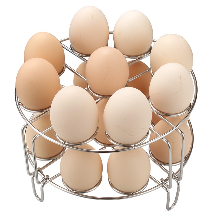 Dual Layers Stainless Steel Pot Steam Rack Household Steamed Egg Shelf Multi-functional Kitchenware Gadget-1