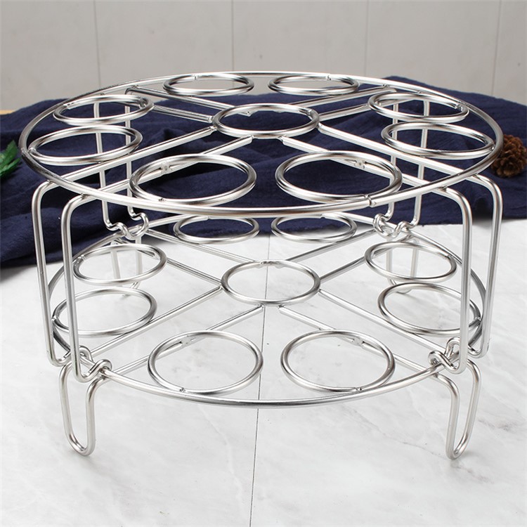 Dual Layers Stainless Steel Pot Steam Rack Household Steamed Egg Shelf Multi-functional Kitchenware Gadget-4