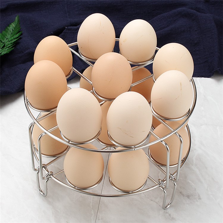 Dual Layers Stainless Steel Pot Steam Rack Household Steamed Egg Shelf Multi-functional Kitchenware Gadget-5