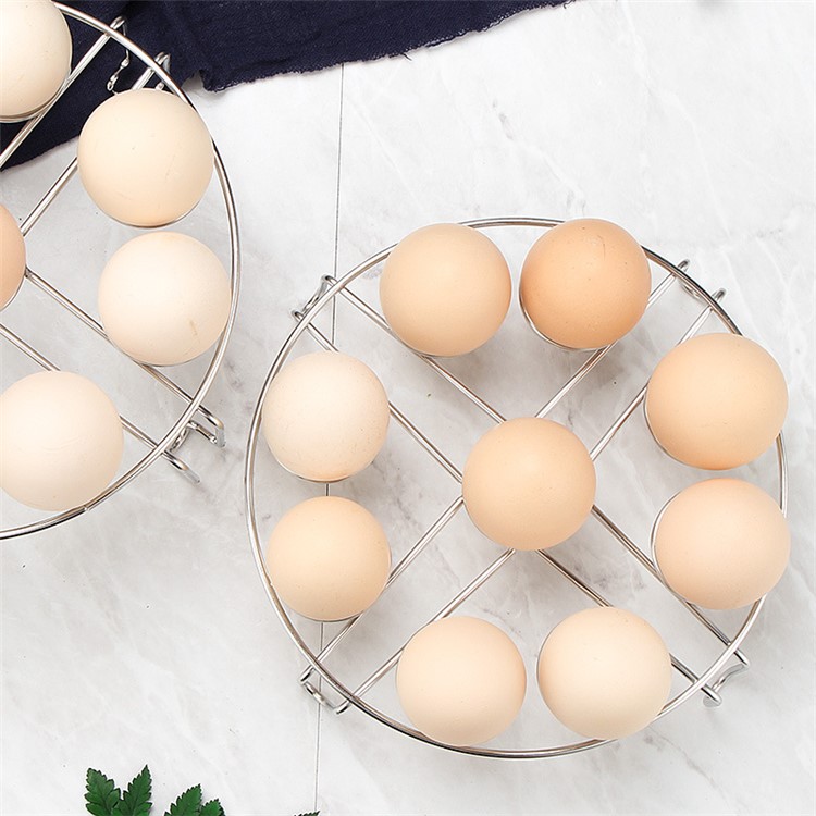 Dual Layers Stainless Steel Pot Steam Rack Household Steamed Egg Shelf Multi-functional Kitchenware Gadget-6