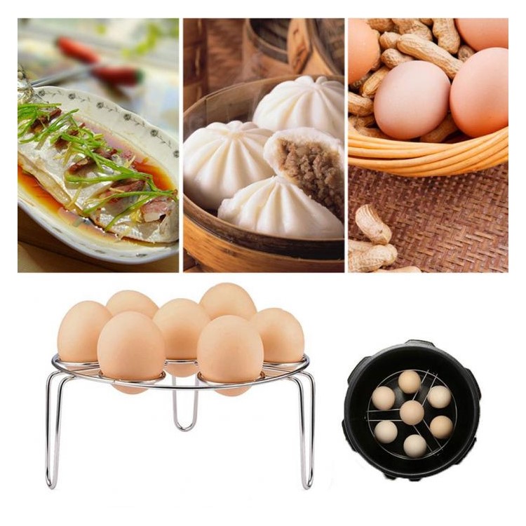 304 Stainless Steel Egg Steamer Basket Rack Egg Cooker Rack-11