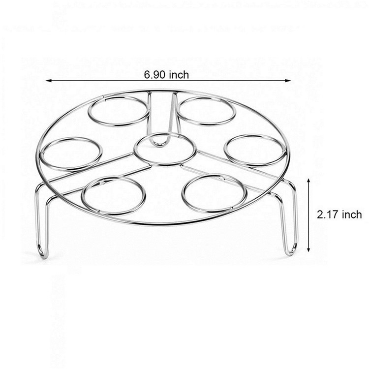 304 Stainless Steel Egg Steamer Basket Rack Egg Cooker Rack-9
