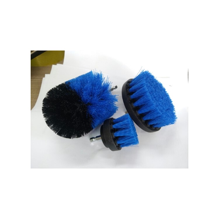 3Pcs/Set High-strength Nylon Bristles Brush Heads for Cordless / Corded Power Drills and Drivers - Blue-2