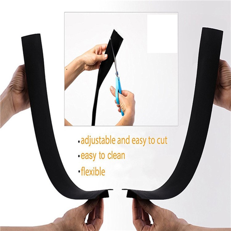 21" Silicone Gap Cover Stopper Flexible Kitchen Stove Space Filler - Black-5