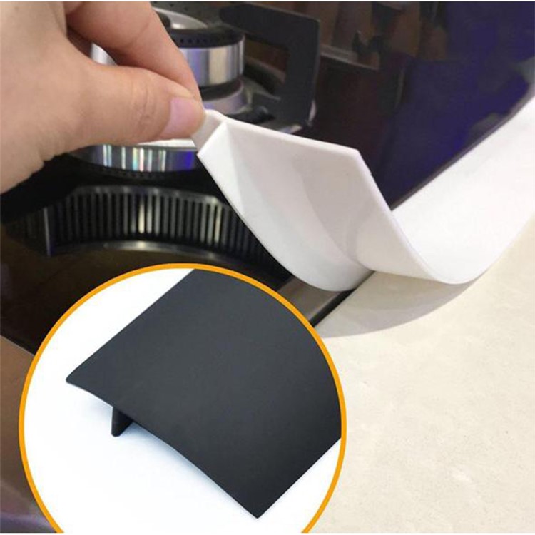 21" Silicone Gap Cover Stopper Flexible Kitchen Stove Space Filler - Black-8