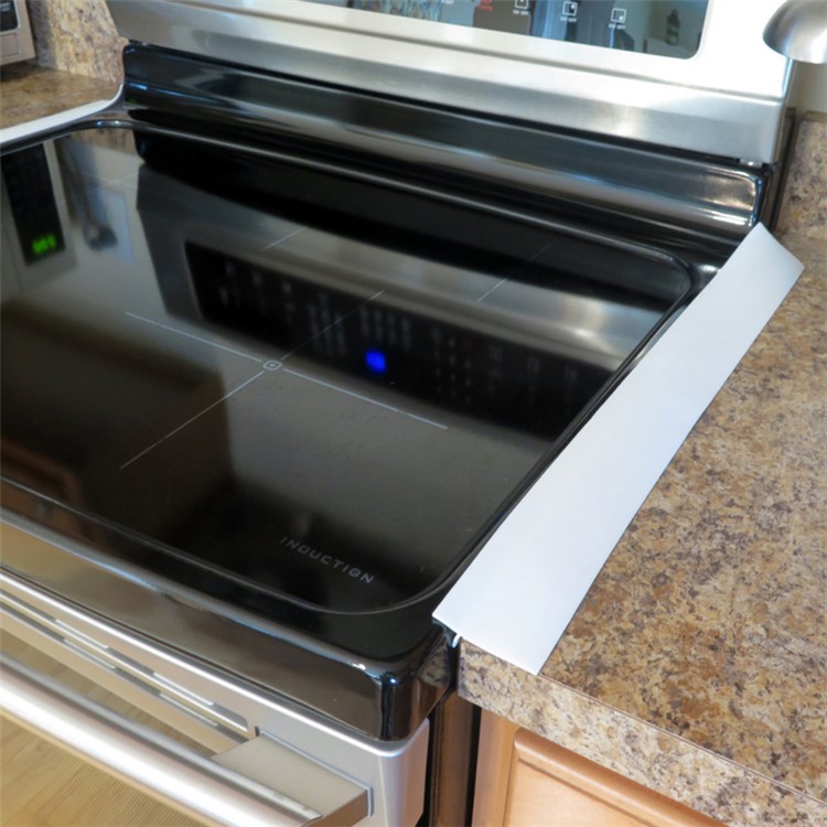 21" Premium Silicone Kitchen Stove Cooktop Counter Gap Cover - White-7