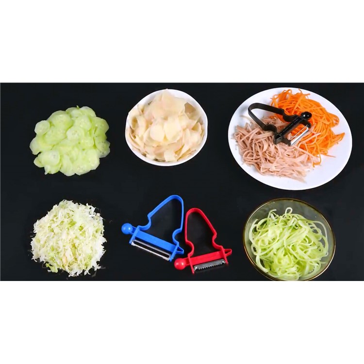 3PCS/Set Slicer Shredder Peeler Stainless Steel Blades Kitchen Tools Magic Trio Peeler Kit-4