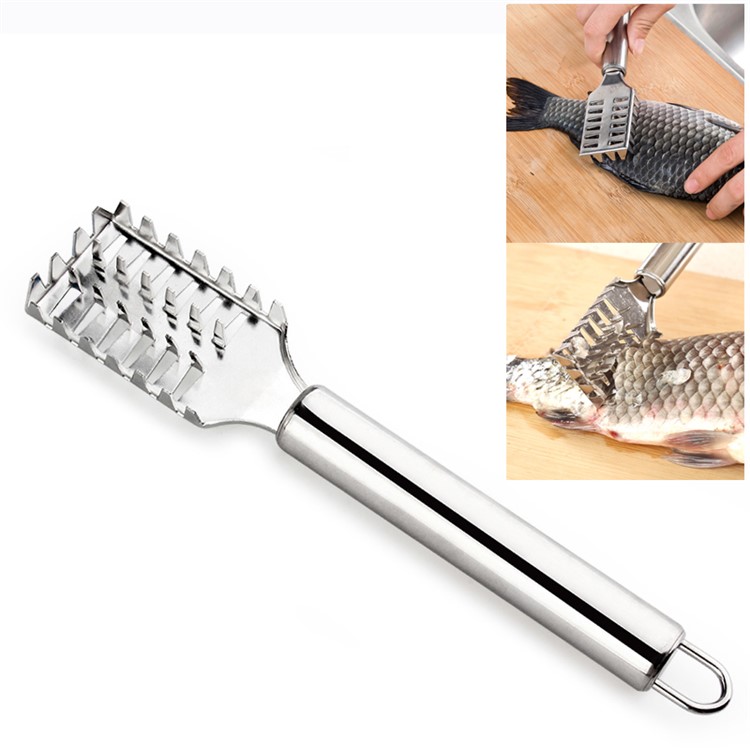 Stainless Steel Kitchen Utensils Fish Scales Skin Brush Scraping Tool-1