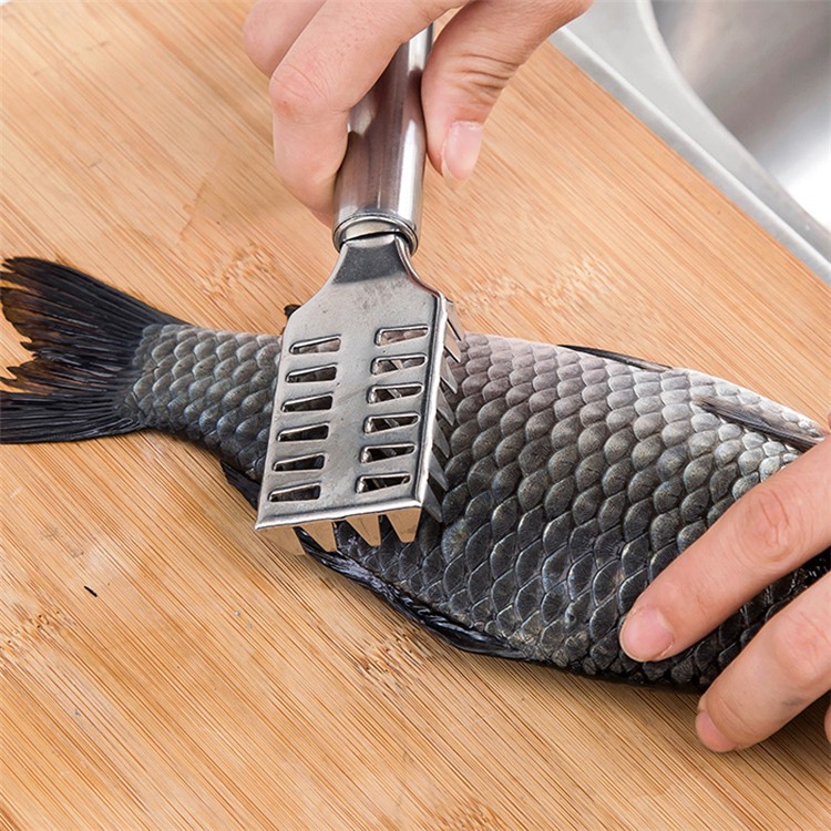 Stainless Steel Kitchen Utensils Fish Scales Skin Brush Scraping Tool-2