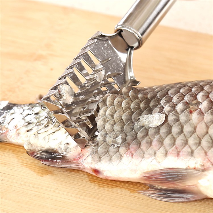 Stainless Steel Kitchen Utensils Fish Scales Skin Brush Scraping Tool-5