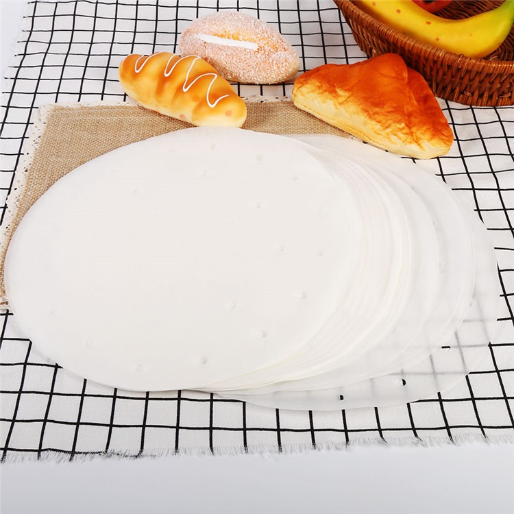 150PCS 9-inch Diameter Perforated Round Silicone Paper Liners for Bamboo Steamer Air Fryer-11