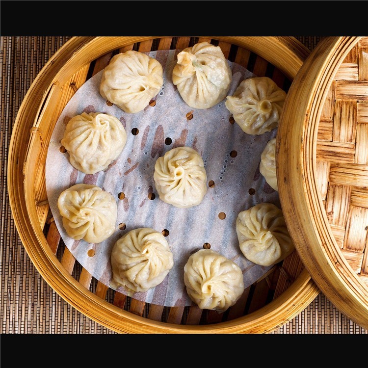150PCS 9-inch Diameter Perforated Round Silicone Paper Liners for Bamboo Steamer Air Fryer-16